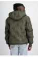 Téli kabát ALPHA INDUSTRIES Hooded Logo Puffer Olive