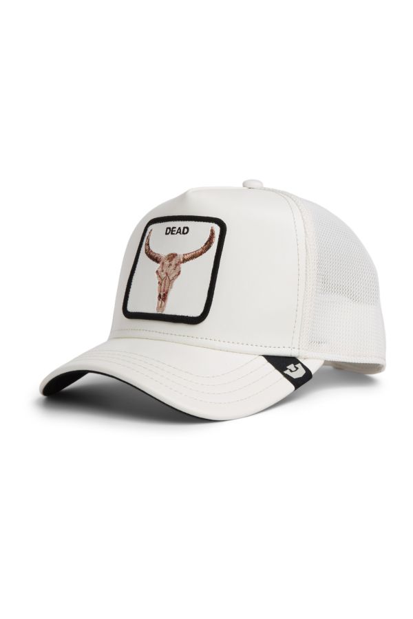 Sapka GOORIN BROS. Leather Skull white