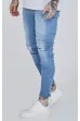 Nadrág SIK SILK Skinny Distressed Denims Blue