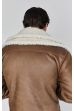 Téli kabát SIKSILK Aviator Jacket brown/white