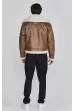 Téli kabát SIKSILK Aviator Jacket brown/white