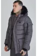 Téli kabát SIKSILK Expedition Parka grey