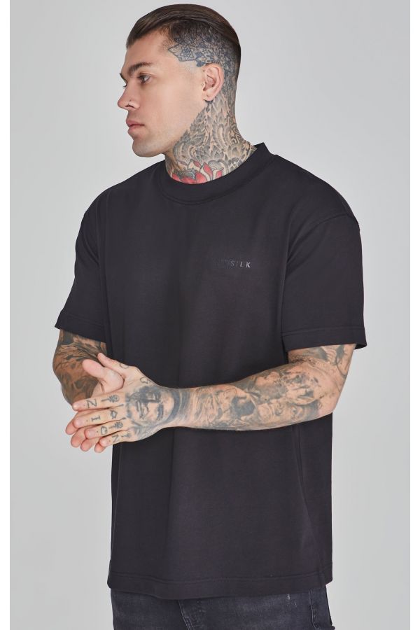 Trikó SIKSILK Oversized T-shirt black