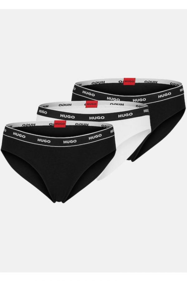 Bugyi HUGO 3-pack Brief Stripe black/white