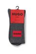 Zokni HUGO 2-pack Rib Label grey