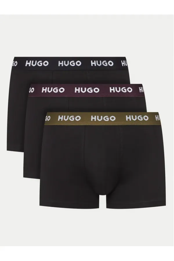 Férfi boxer HUGO 3-pack Triplet black